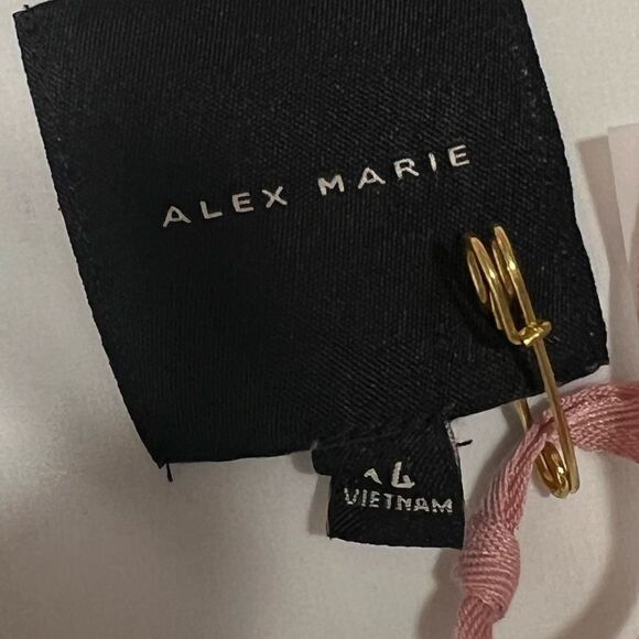 NWT Alex Marie Garden Bouquet water Color Dress in Sky / Mint Sz 14 - Picture 6 of 6